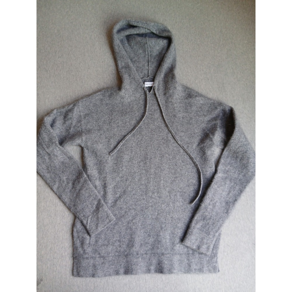 Made For Italic Sweater Medium Hoodie 100 Cashmere Italian Lagenlook Grey Luxe